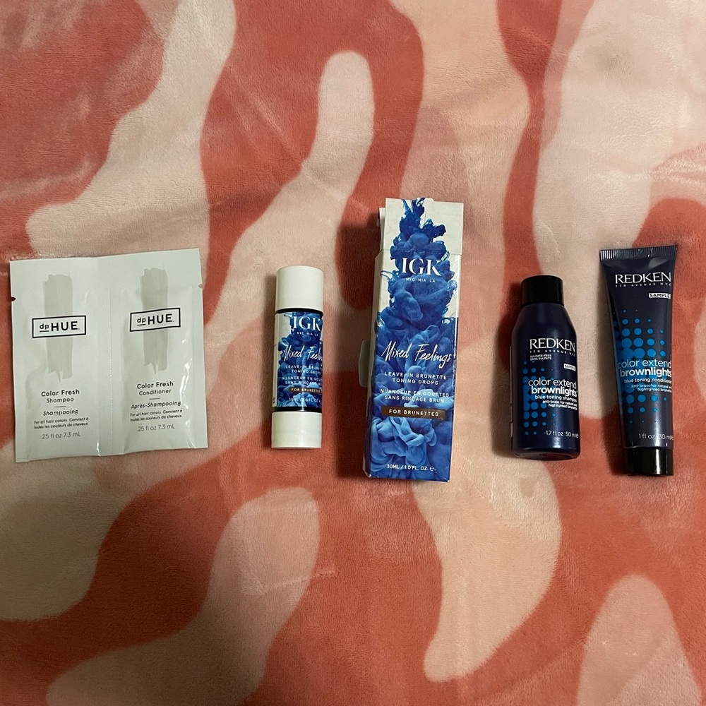 New IGK Mixed Feelings Leave-In Brunette Toning Drops, Redken & dpHue Bundle